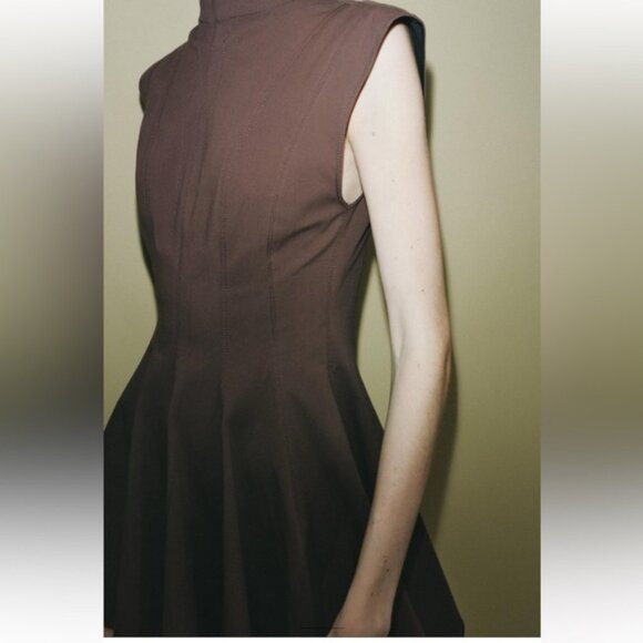 ZARA MINI GODET DRESS ZW COLLECTION - Picture 1 of 8
